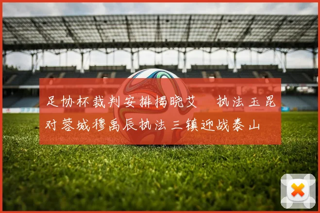 足协杯裁判安排揭晓艾堃执法玉昆对蓉城穆禹辰执法三镇迎战泰山